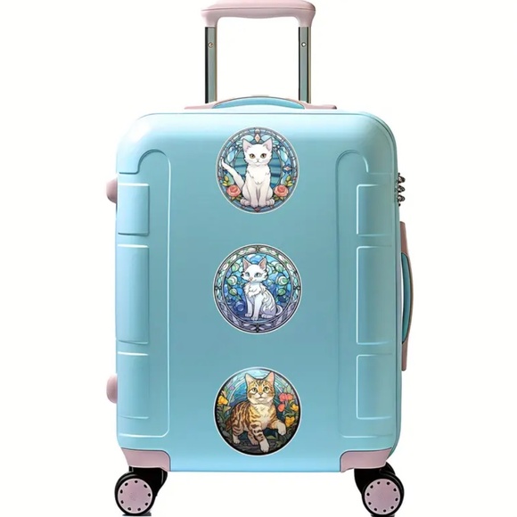 NIP! 55 Pieces of Stained Glass Window Cat Stickers! - Picture 7 of 8